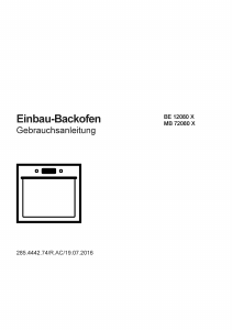 Bedienungsanleitung Elektra Bregenz MB 72080 X Backofen