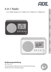 Manual de uso ADE BR 1705 Radio