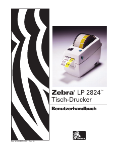 Bedienungsanleitung Zebra LP 2824 Etikettendrucker