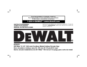 Mode d’emploi DeWalt DCS373B Scie circulaire