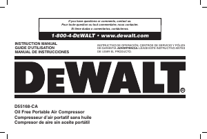 Manual DeWalt D55168 Compressor