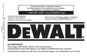 Handleiding DeWalt DXCMV5048055 Compressor