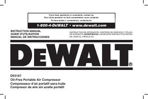 Manual de uso DeWalt D55167 Compresor