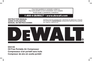 Manual de uso DeWalt D55140 Compresor