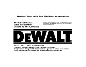 Manual DeWalt D55153 Compressor