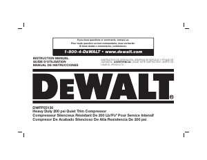 Mode d’emploi DeWalt DWFP55130 Compresseur