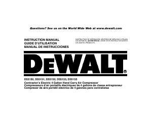 Manual DeWalt D55151 Compressor