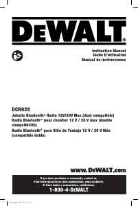 Mode d’emploi DeWalt DCR028B Radio