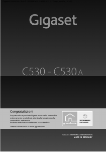 Manuale Gigaset C530 Telefono senza fili