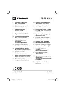 Manual Einhell TE-CD 18/40 Li Maşină de găurit-înşurubat