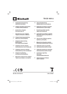 Handleiding Einhell TE-CD 18/2 Li Schroef-boormachine