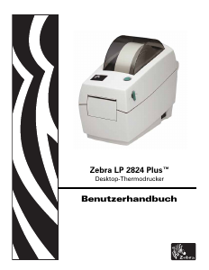 Bedienungsanleitung Zebra LP 2824 Plus Etikettendrucker