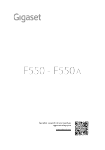 Manuale Gigaset E550 Telefono senza fili