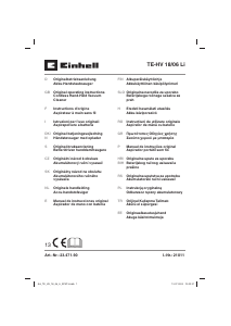 Manual de uso Einhell TE-HV 18/06 Li Aspirador de mano