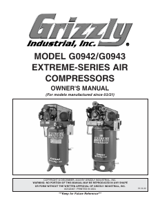 Manual Grizzly G0943 Compressor