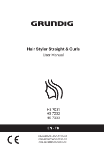 Kullanım kılavuzu Grundig HS 7033 Saç düzleştirici