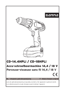 Mode d’emploi Gamma CD-14.4HPLi Perceuse visseuse