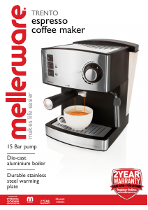 Manual de uso Mellerware 29200A Trento Máquina de café espresso