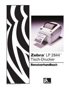 Bedienungsanleitung Zebra LP 2844 Etikettendrucker