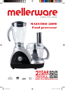 Mode d’emploi Mellerware 26210 Maestro Robot de cuisine