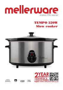 Manual Mellerware 27560A Tempo Slow Cooker