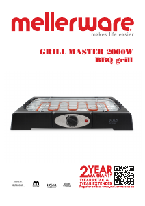 Mode d’emploi Mellerware 27005A Grill Master Gril de table