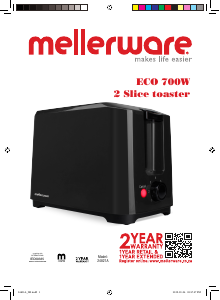 Manual Mellerware 24821A Eco Toaster