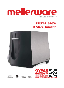 Handleiding Mellerware 24250A Vesta Broodrooster