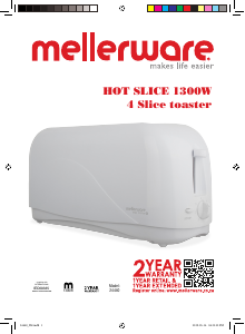 Manual de uso Mellerware 24440 Hot Slice Tostador
