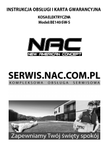 Instrukcja NAC BE140-SW-S Wycinarka do krzaków