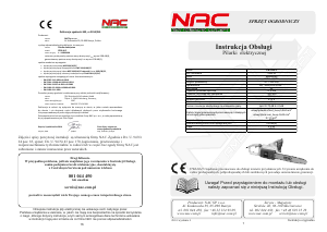 Instrukcja NAC CE18-N-Y Piła łańcuchowa