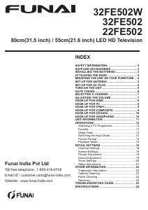 Manual Funai 22FE502 LCD Television