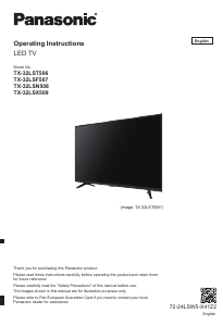 Bedienungsanleitung Panasonic TX-32LSN508 LED fernseher