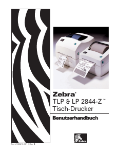 Bedienungsanleitung Zebra LP 2844-Z Etikettendrucker