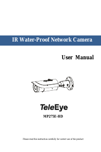 Handleiding TeleEye MP275E-HD IP camera