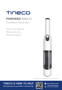 Mode d’emploi Tineco PWRHERO Mini A1 Aspirateur à main