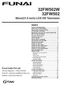 Handleiding Funai 32FW502 LCD televisie