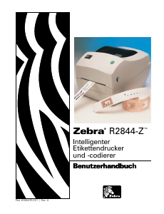 Bedienungsanleitung Zebra R2844-Z Etikettendrucker