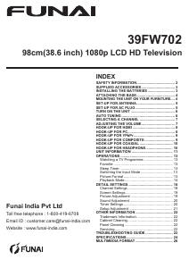 Manual Funai 39FW702 LCD Television