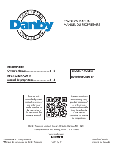 Mode d’emploi Danby DDR040BFCWDB-RF Déshumidificateur