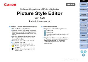Brugsanvisning Canon Picture Style Editor 1.26 (macOS)