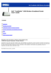 Handleiding Dell 2300 Router