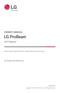 Manual LG BU70QGA Projector