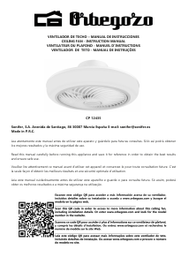 Manual Orbegozo CP 12435 Ventilador de teto