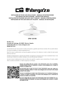 Mode d’emploi Orbegozo CPB 123105 Ventilateur de plafond