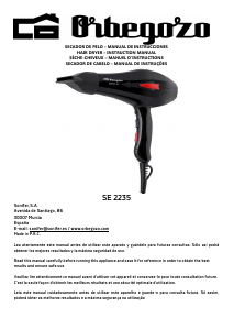 Manual Orbegozo SE 2235 Hair Dryer