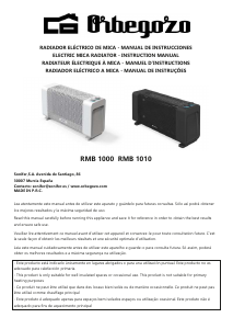 Manual Orbegozo RMB 1000 Heater