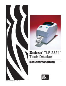 Bedienungsanleitung Zebra TLP 2824 Etikettendrucker