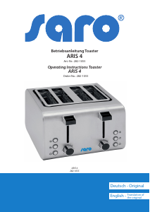 Manual Saro ARIS 4 Toaster