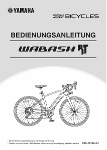 Bedienungsanleitung Yamaha Wabash RT (2022) Elektrofahrrad
